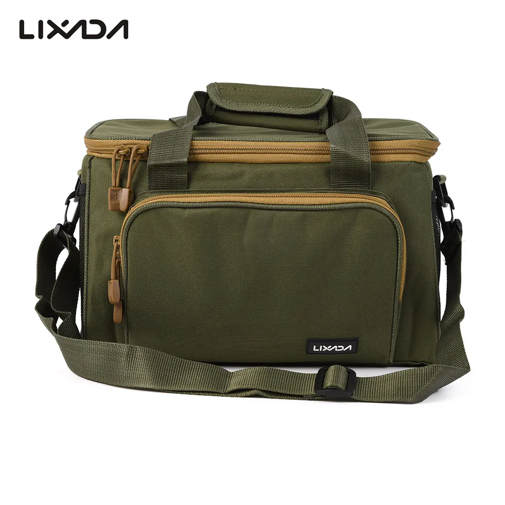 

37*25*25cm Men Women Fishing Bag Canvas Multifunctional Outdoor Waist Shoulder Bags Reel Lure Carrier Storage Bag Fishing Tackle