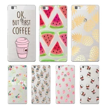 Delicious Fruits and Drinks soft TPU cover for huawei P8 P9 Lite NOVA MATE 8 9 honor 8 case for huawei p8 lite 2017 phone capa