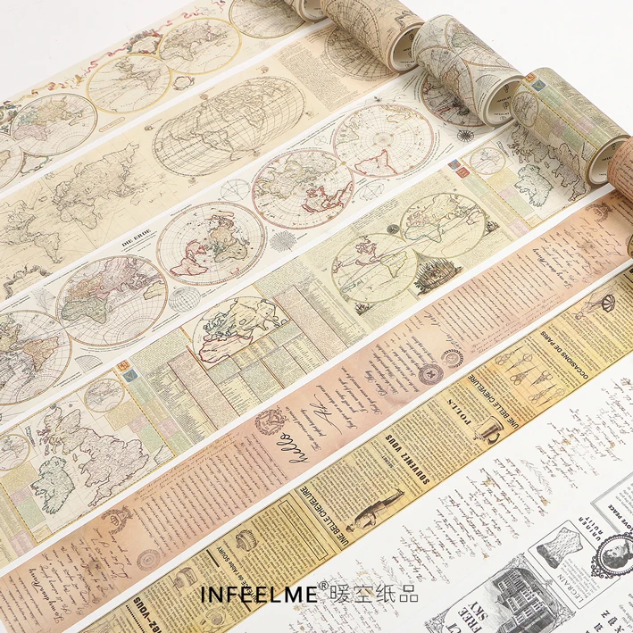 Retro Washi Tape Vintage Manuscript Divine Comedy DIY Decorative Scrapbooking Masking Tape Adhesive Washi Tape Set Label Sticker Retro Washi Tape Vintage Manuscript Divine Comedy DIY Decorative Scrapbooking Masking Tape Adhesive Washi Tape Set Label Sticker