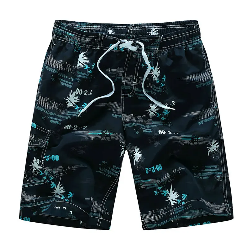 Мужские пляжные шорты с принтом, повседневные летние мужские пляжные шорты M-5XL - Цвет: 1526 blue