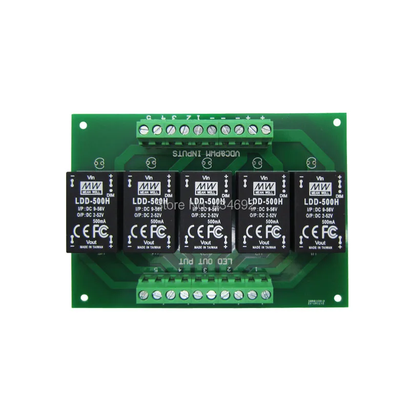 5-канальный LDD плата со светодиодным приводом с 5 шт. товара MEAN WELL! LDD-500H LDD-700H LDD-1000H Мощность для аквариума светодиодный излучатель лампа