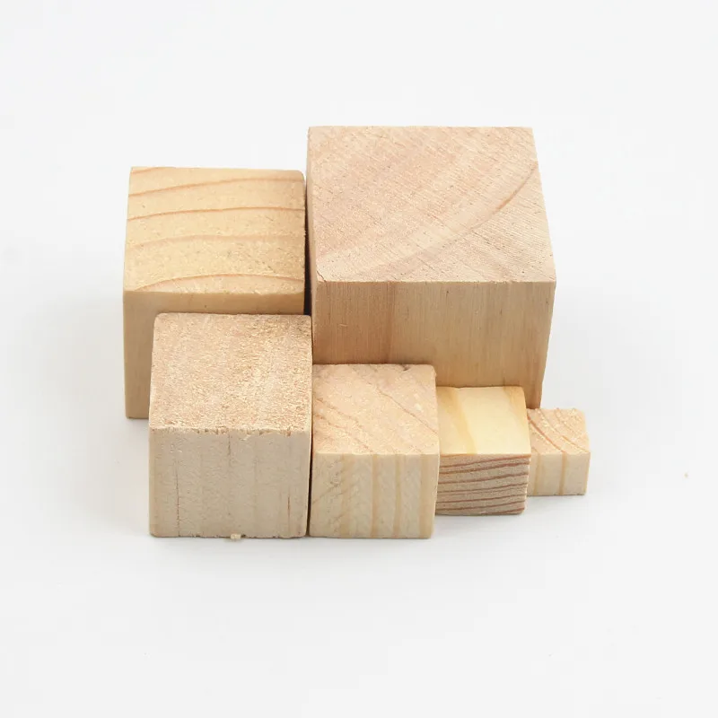 

10/15/20/25/30/38mm Natural Wood Square Wooden Beads For Jewelry Making Fit Handmade Decoration Crafts Embellishment Woodwork