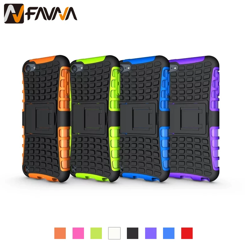 For Apple iPod Touch 5 / 6 Case Shockproof Hybrid TPU+PC Rugged Armor with Kickstand |