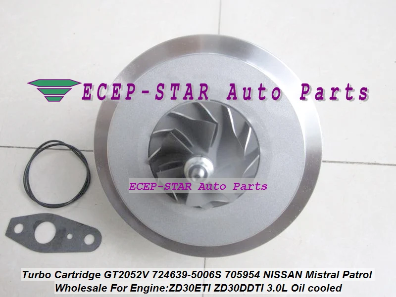 Масляное охлаждение турбо картридж CHRA GT2052V 724639-5006 S 724639 705954 для Nissan Safari Mistral Patrol Terrano ZD30DTi 3.0L