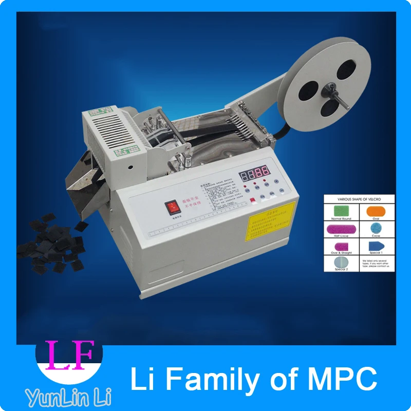  220V 300W Automatic Computer Control Weaving Belt Cutting Machine Fillet/Chamfer Magic Tape  Zipper