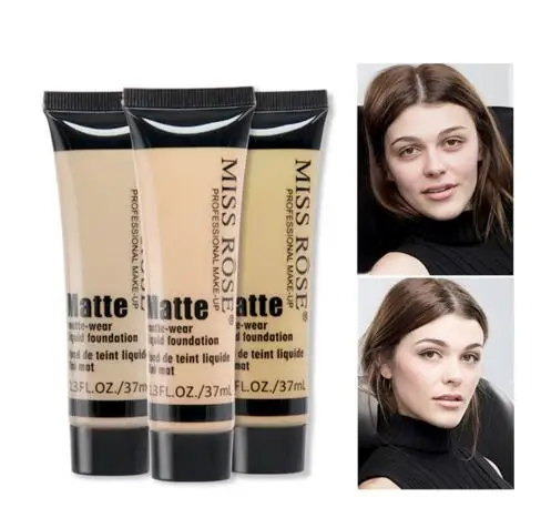 

Miss Rose Brand Face Concealer Makeup Natural Moisturizer Brighten Cream Professional Base Concealer Liquid Foundation Primer