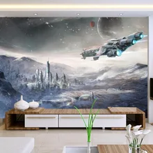 Звездные войны космический корабль 3D мультфильм обои для детской комнаты диван фон 3d фотообои 3d мультфильм настенная бумага