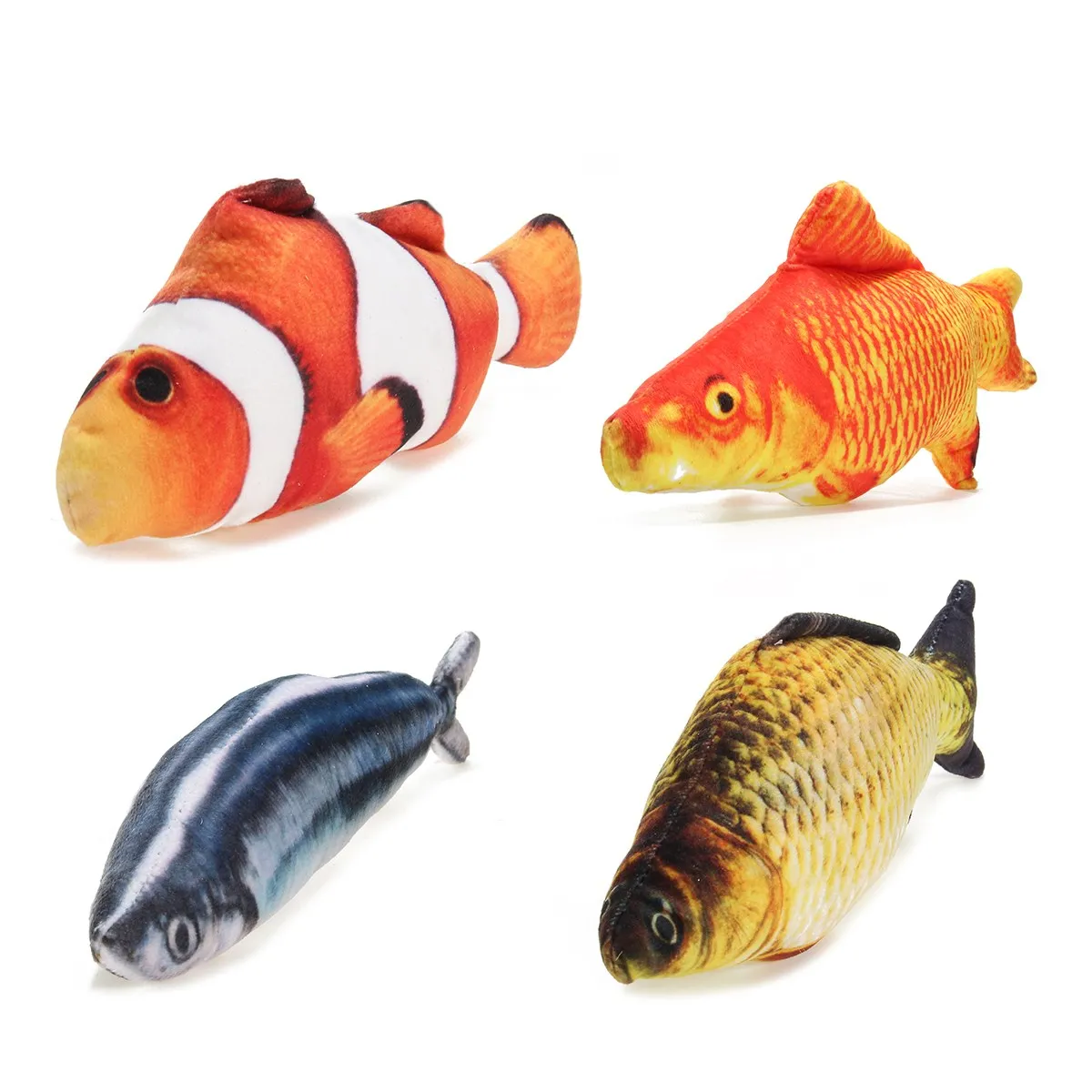

Catnip Scratching Toy Artificial Fish Cat Kicker Toy Carp Crucian Saury Cotton Playing Training Toy Tools Pet Supplies Favor