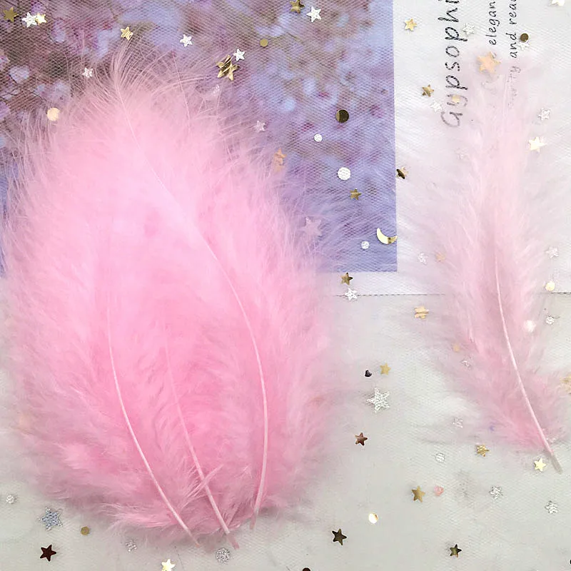 Natural Turkey Feathers Plumes 4-6 Inches10-15cm Multicolor Chicken Marabou Feather DIY Craft Wedding Jewelry Decoration 50pcs