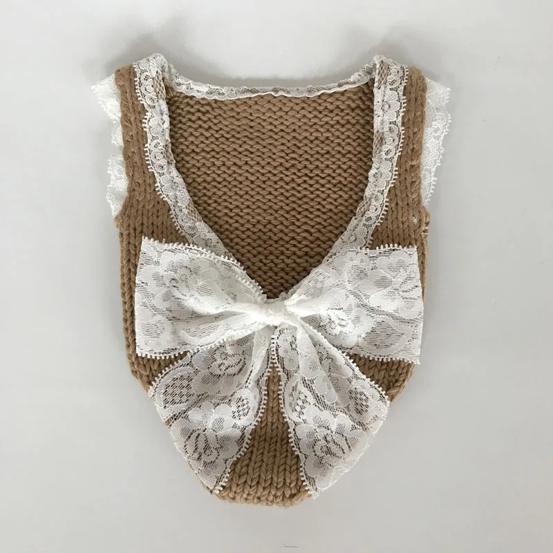 الوليد التصوير دعامة مقوس دانتيل طفلة رومبير اليدوية الطفل فتاة الملابس الطفل الرسن Playsuit الطفل Fotografie Bebe Fotos