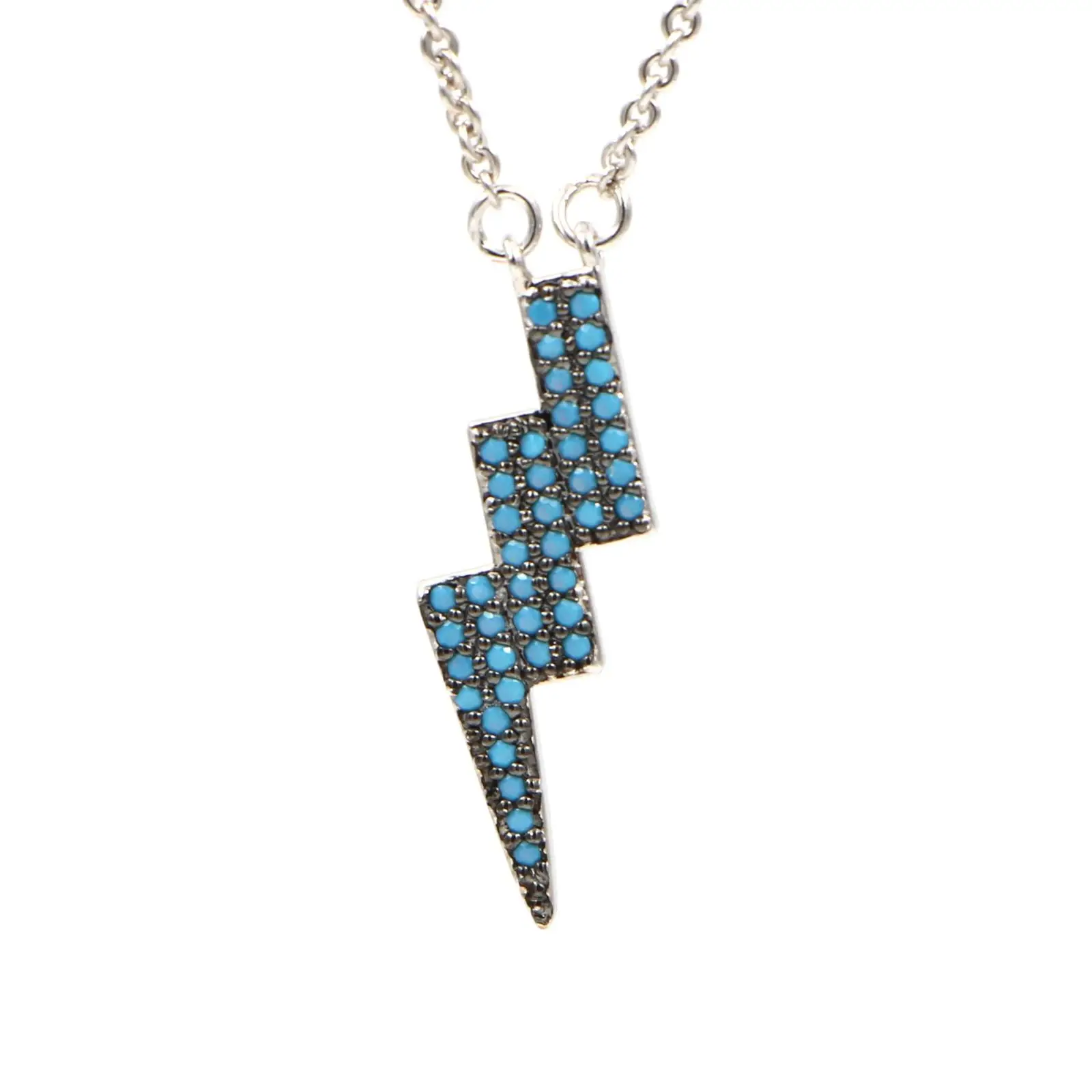 

HeeZen Plated Silver Lightning Necklace Pendant Jewelry Luxury Necklaces For Women Chockers