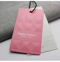 В наличии 800 г розовый бумаги тиснение логотипа специальная бирка нормальной женской одежды одежда шляпа ювелирные изделия тегов с строка