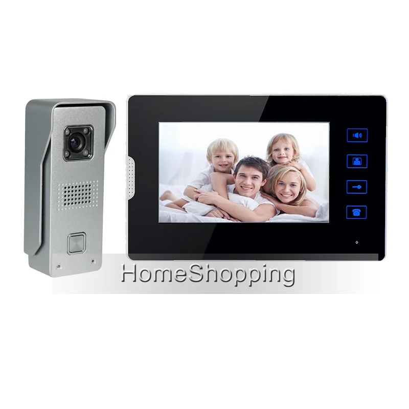 

FREE SHIPPING Wired 7" TFT Touch Screen Video Door phone Intercom System + 1 Monitor + 1 Metal Waterproof Door Camera IN STOCK