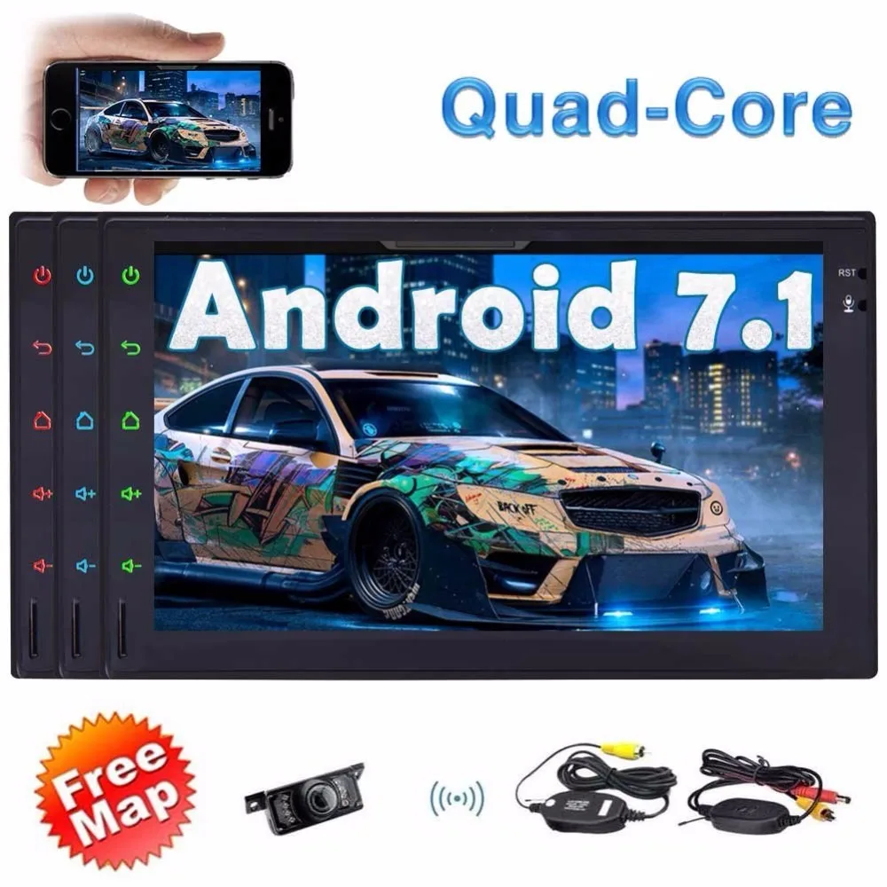 

Eincar Rearview Camera Included!! Android 7.1 Car radio Stereo Navigator Car PC Radio Navigation LCD Monitor Bluetooth Wifi GPS