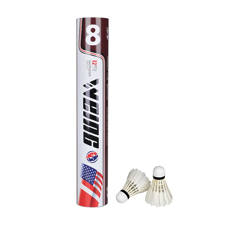 WEING 2018 Hot Sale 12PCS Badminton Shuttlecock Northeast Goose Curve Medium Rough Outdoor Sport | Спорт и развлечения