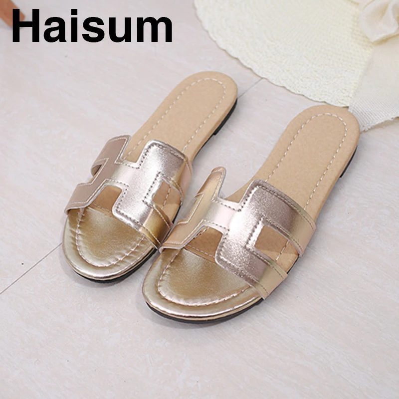 

2018 summer with a word flip sandals women's flat sandals L02