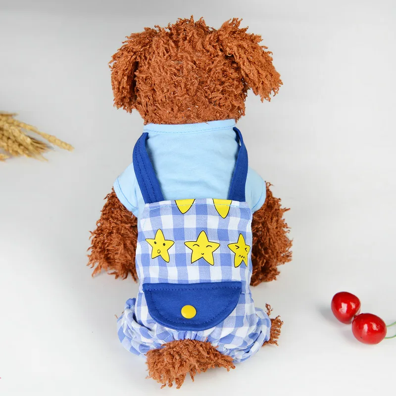 2019 New Dog Four-legged Clothes Summer Small Dog Spring Teddy Cute Light Style Pet Short Sleeve Shirt