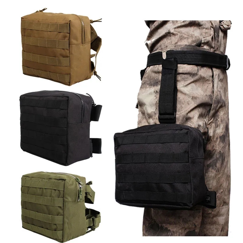 Tactical Drop Leg Bag Molle Utility EDC Fanny Thigh Pack Military Leg ...