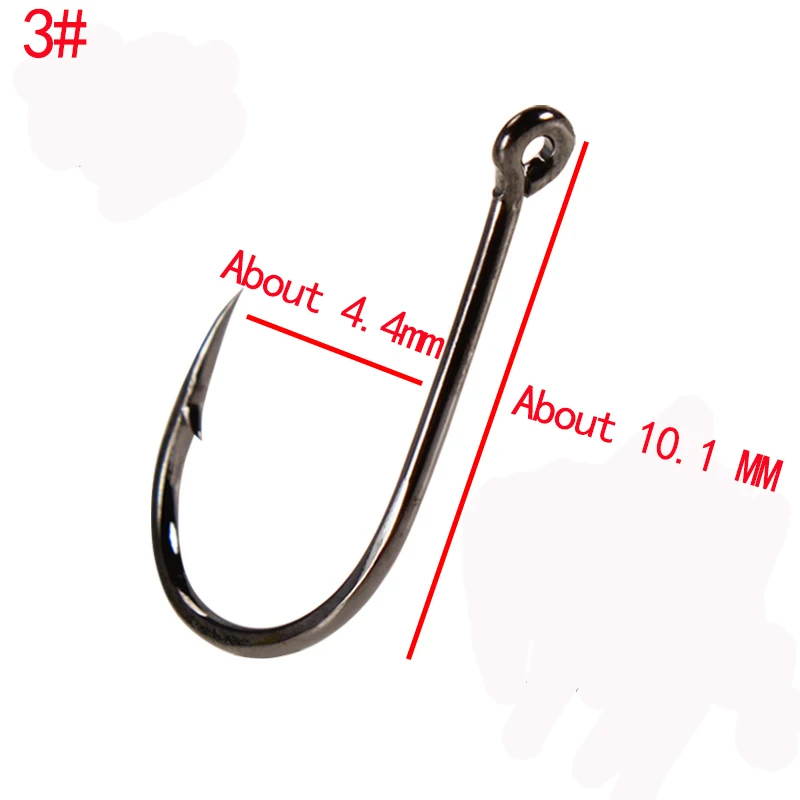 100Pcs High Carbon Steel Fishing Hooks Set in Fly Fishhooks Jig Barbed With Hole For Fishing Accessories Pesca 3# -12# 100Pcs High Carbon Steel Fishing Hooks Set in Fly Fishhooks Jig Barbed With Hole For Fishing Accessories Pesca 3# -12#