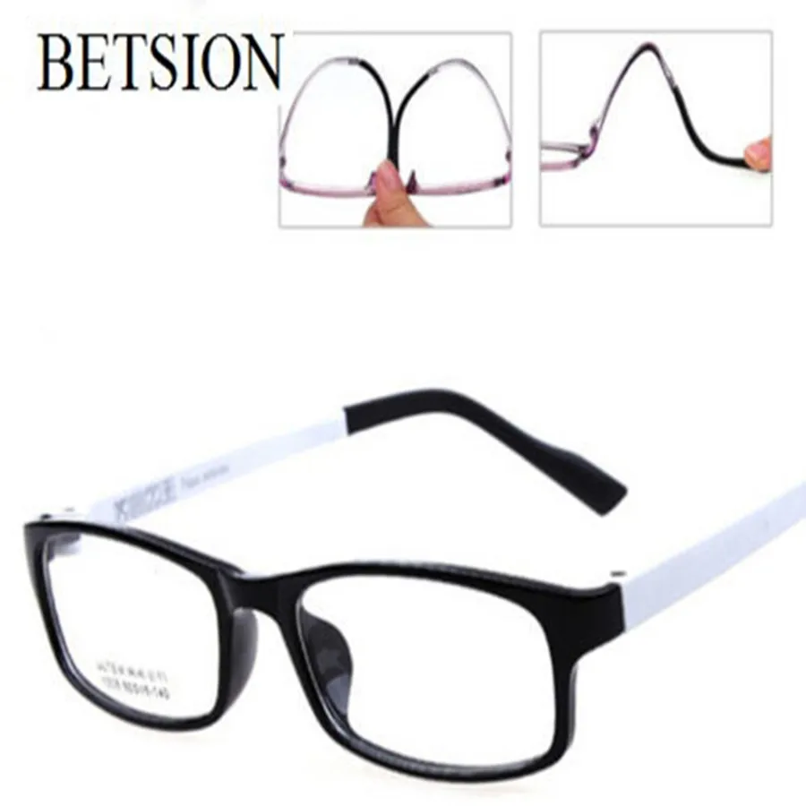 optical New ULTEM Black White Eyeglass Frames Plain computer Glasses