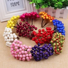 40 шт. Мини Имитация на Рождество Рождественский фрукт из пенопласта искусственный Холли ягода домашний декор 10 мм