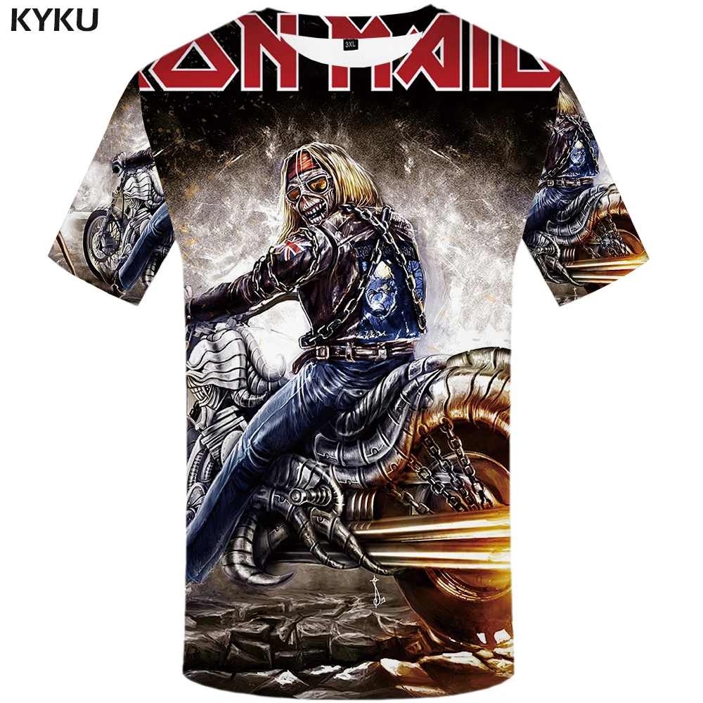 Aliexpress.com : Buy KYKU Band T shirt Men Skull T Shirt Music Punk