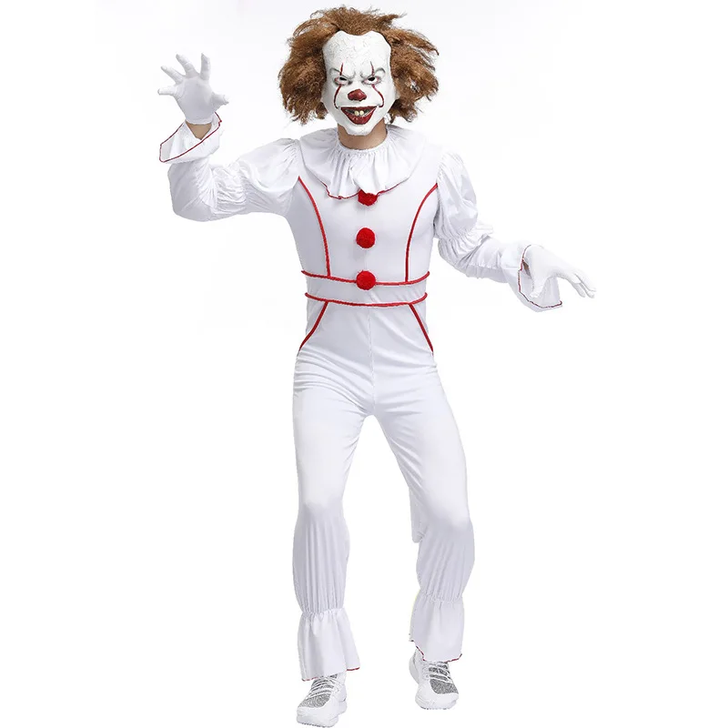 

Adult Mens Stephen King's IT Joker Creepy Clown Halloween Scary Costume