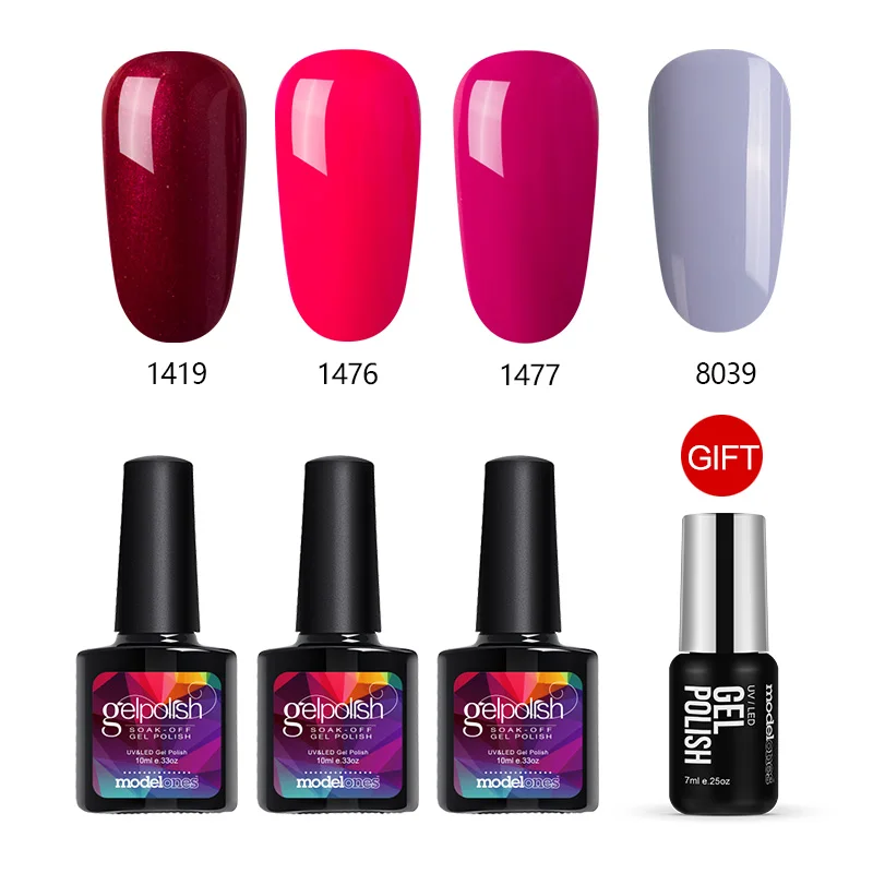 Modelones Kaufen 3 Erhalten 1 Geschenk Salon Uv Nagel Gel Polnisch Nagel Kits Tranken Weg Langlebige 10ml Gel Nagellack Nail Art Led Lack Soak Off Uv Nail Gel Polishgel Nail Polish Aliexpress