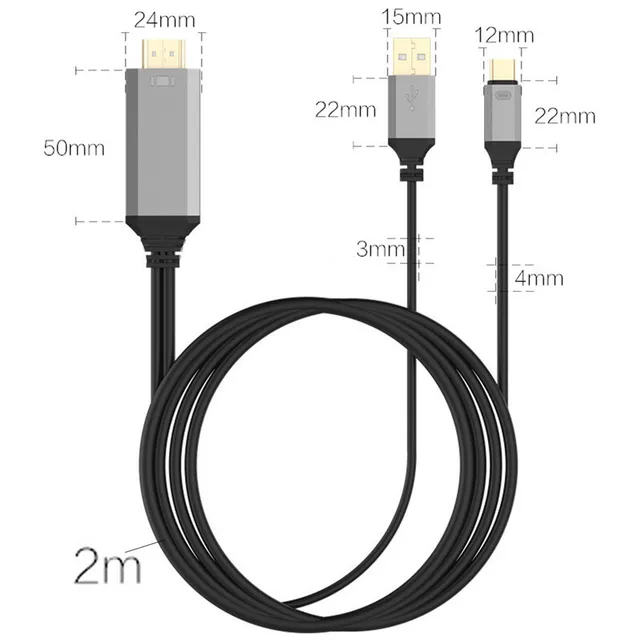 HDMI Mobile High Definition Link Converter 2M USB3.1 Standard Type C to