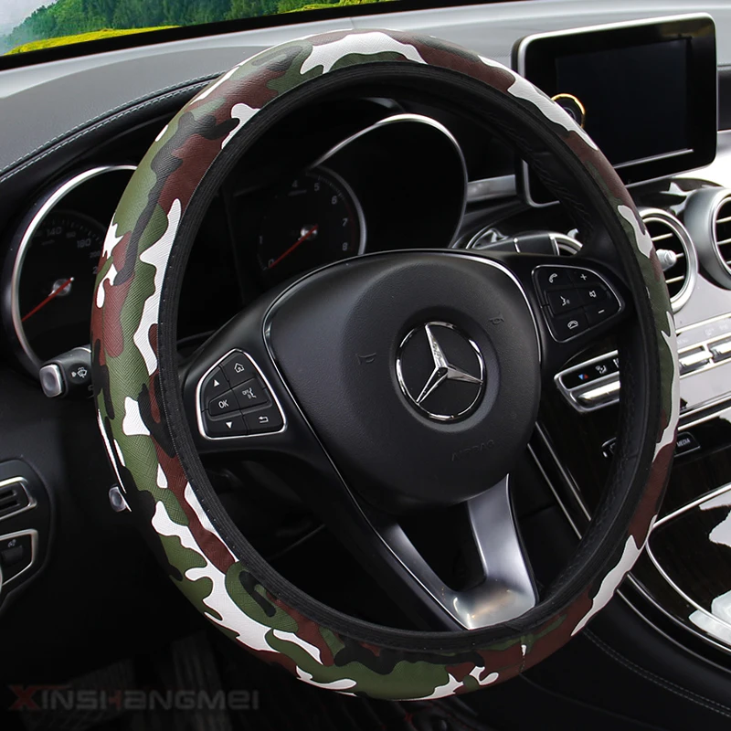

2019 news Artificial leather Car Steering Wheel Cover for Mercedes Benz B180 2012 c200 W210 E240 E63 E320 E280