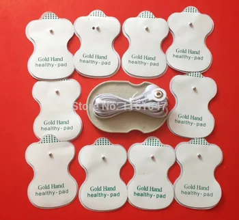 

Freeshipping 10pcs good quality white Electrode Pads+1PC DC2.5MM Button 2 way electrode wires/cable+1PC Pad holder