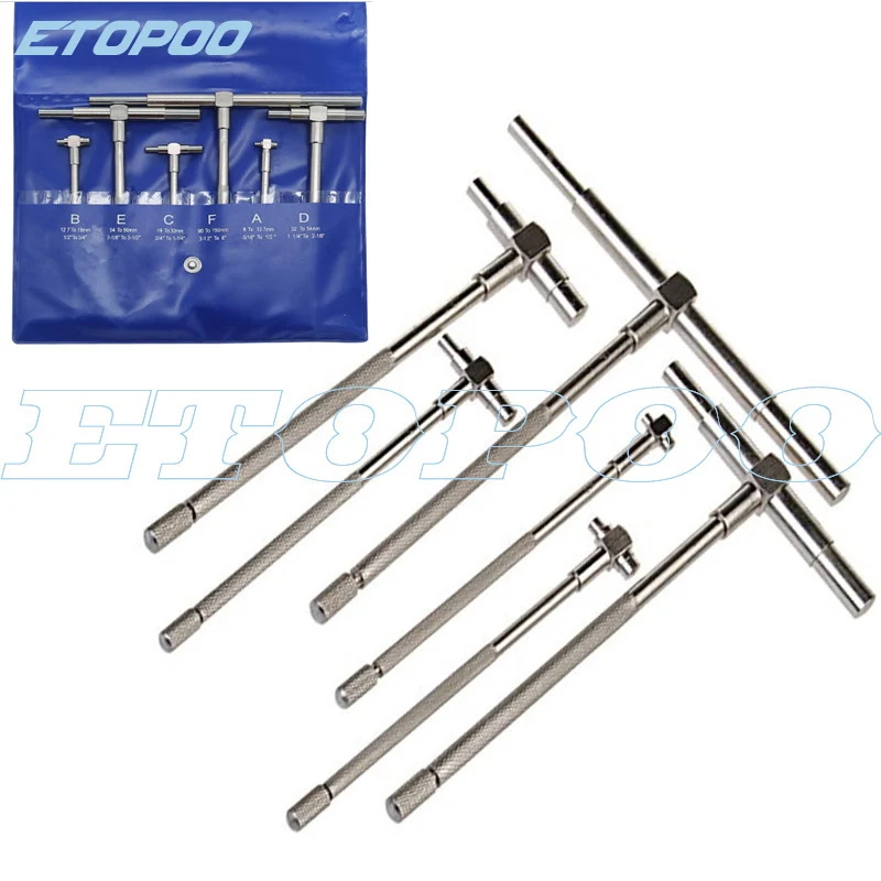 

6pcs/set 5/16"-6" Telescoping gauges internal gauge Hole Gauges for Quick inside measurements of holes