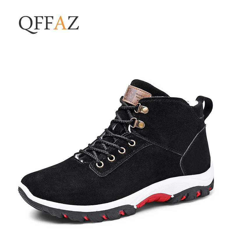 

QFFAZ Men boots Men's Winter Shoes Fashion Snow Boots Shoes Ankle Men Shoes Winter Boots