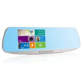 

5.0" Car Rear view Mirror Car GPS Navigator Dual lens DVR Camera Motion Detection Android 4.0 Full HD 1080P Free Map