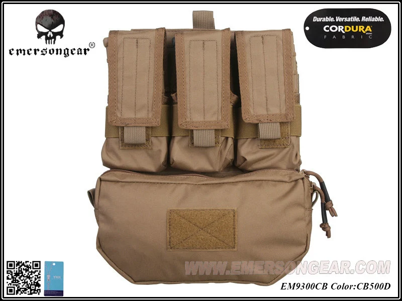 Emersongear штурмовая задняя пакет панели 500D Cordura Coyote коричневый военный Молл пакет для охоты жилеты - Цвет: CB