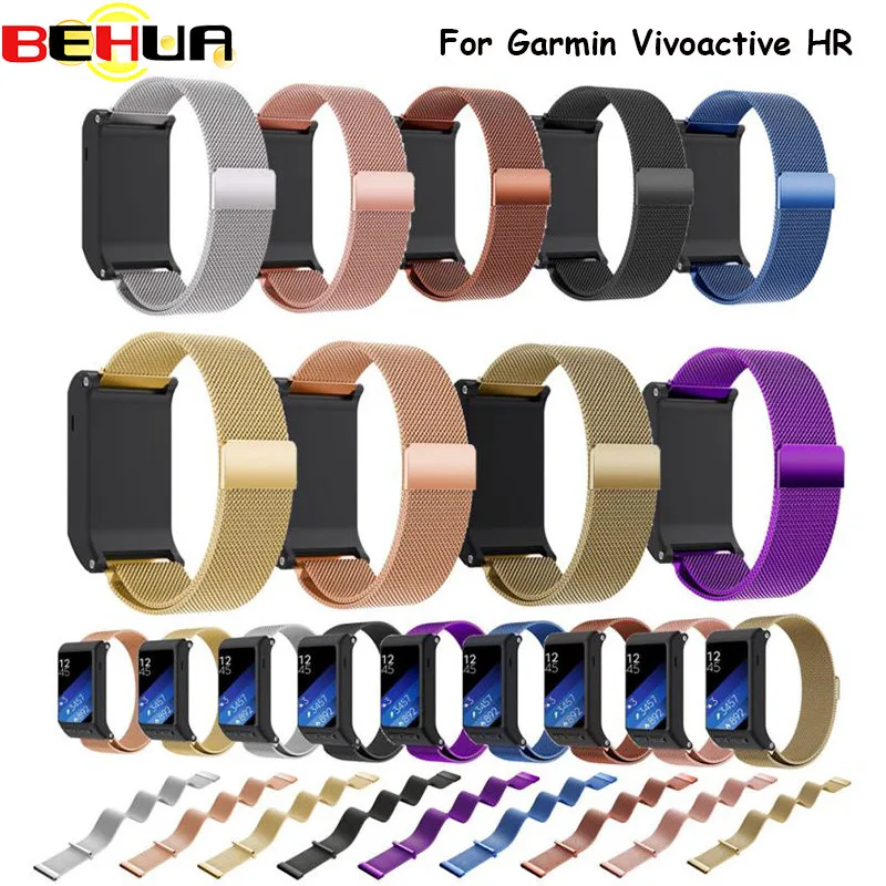 Ремешок для часов Garmin vivoactive HR Milanese с магнитной петлей браслет из нержавеющей