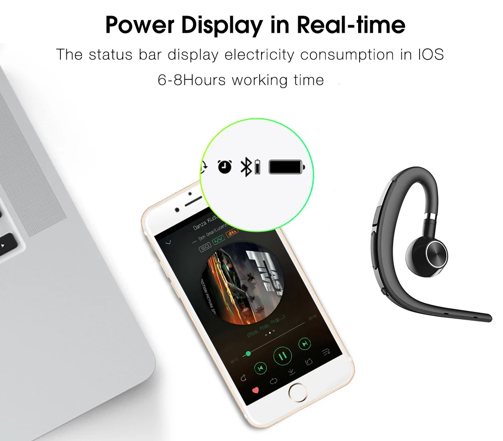 Обновление Lymoc Y3+ Bluetooth гарнитуры наушники громкой связи беспроводной ушной крючок CSR4.1 Голосовое управление воспроизведения музыки для iPhone XiaoMi