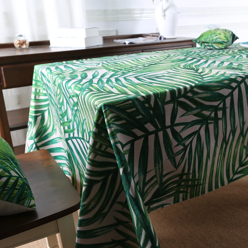 Tropical plants Green classic Southeast Asia 334 Table Cloth Thick