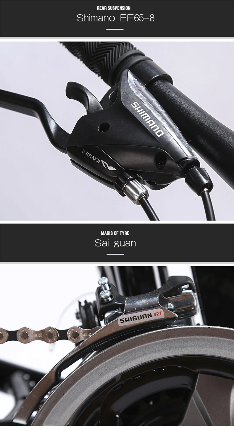 Sale LAUXJACK Mining two-ply bicycle steel folding frame 24 speed Shimano mechanical disc wheel disc brakes 26 "x4.0 Fat Bike 6