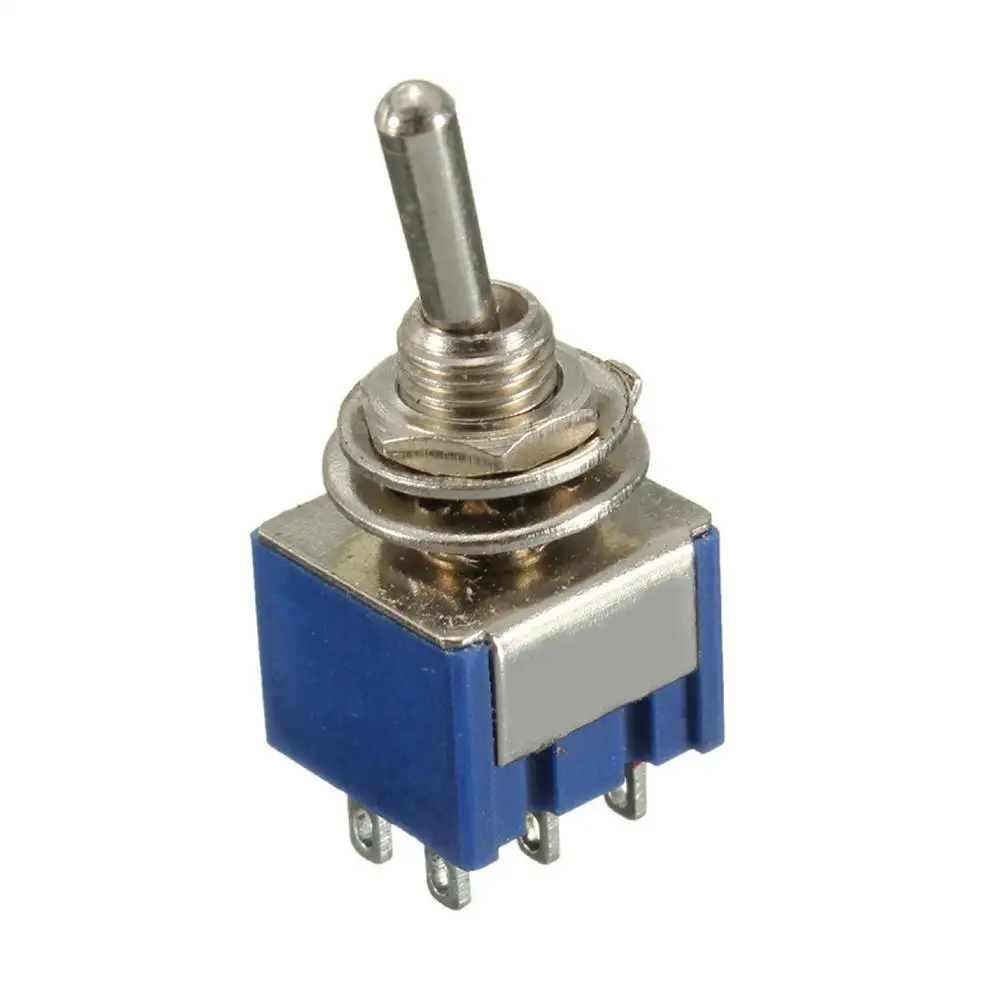 

10pcs On-Off-On 3-Way Mini Toggle Switch 6-Pin 6A 125VAC Dialing Single Power Switches