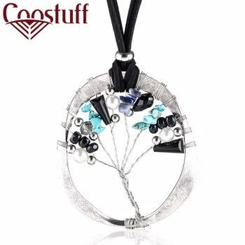 

Women Jewelry Long Necklaces Vintage Stones life of Tree necklaces & pendants women collares mujer choker kolye bijoux femme
