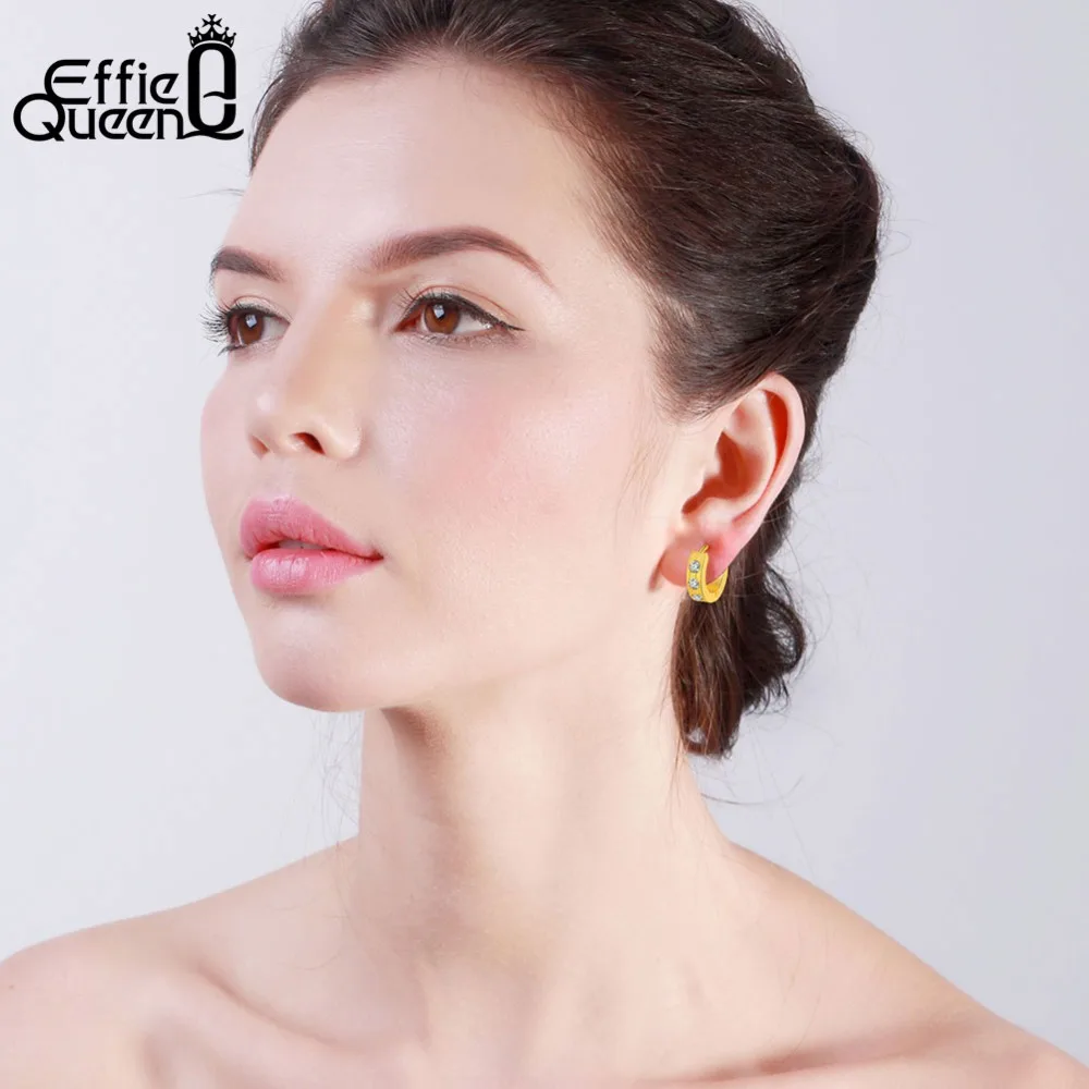 Уникальные круглые серьги Effie Queen 2019 для пирсинга женские золотого цвета
