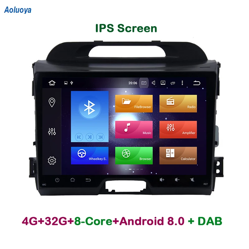 

Aoluoya IPS 4G RAM 32G ROM Octa Core Android 8.0 2 Din CAR DVD Player For KIA Sportage 2010-2014 Radio GPS navigation multimedia