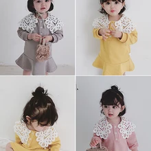 Г. весеннее ажурное платье с кружевным воротником для девочек на день рождения/Вечерние платья с длинными рукавами для маленькой принцессы милое детское платье