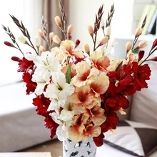 10 шт. красочные шелковые цветы искусственная Магнолия цветочный свадебный пион букет Гортензия Декор
