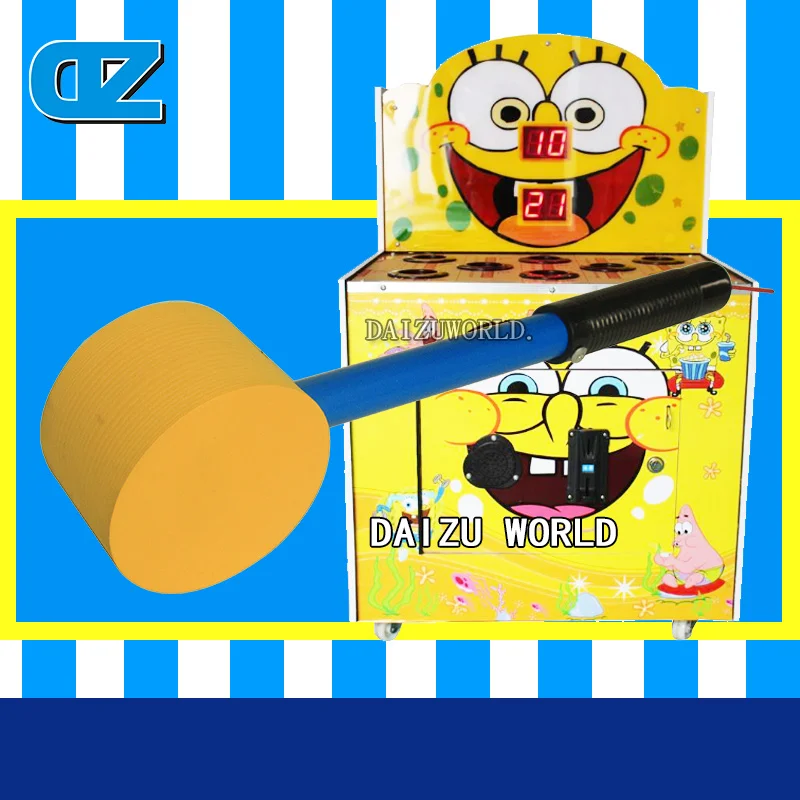 

Free Shipping High Pressure Sponge Hammer , Hitting Mouse Amusement redemption game machine , Arcade Kids Hitting Frog game