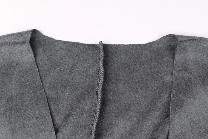 2019 Весна для женщин Блейзер Дамы из искусственной замши водопад драпировка нагрудные с длинным рукавом тонкая куртка повседневное Байкер