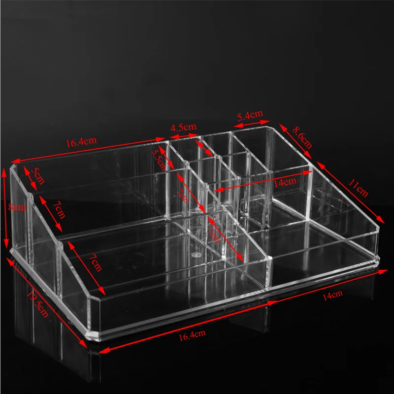 Модная ванная комната косметический Органайзер прозрачный макияж хранения лака для ногтей стойку Хранение Косметики чехол большого размера коробка высокого качества