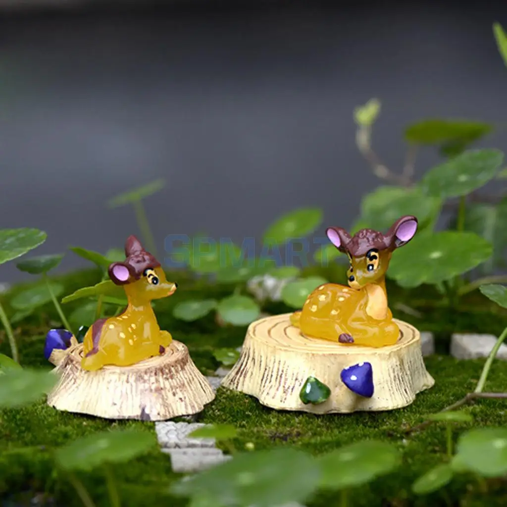 10 Pcs Dollhouse Miniatur Bonsai Taman Landscape Ayah Rusa Kura Kura