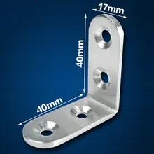 10 шт. 40x40 мм из нержавеющей стали угловой кронштейн Thinckness 3 мм
